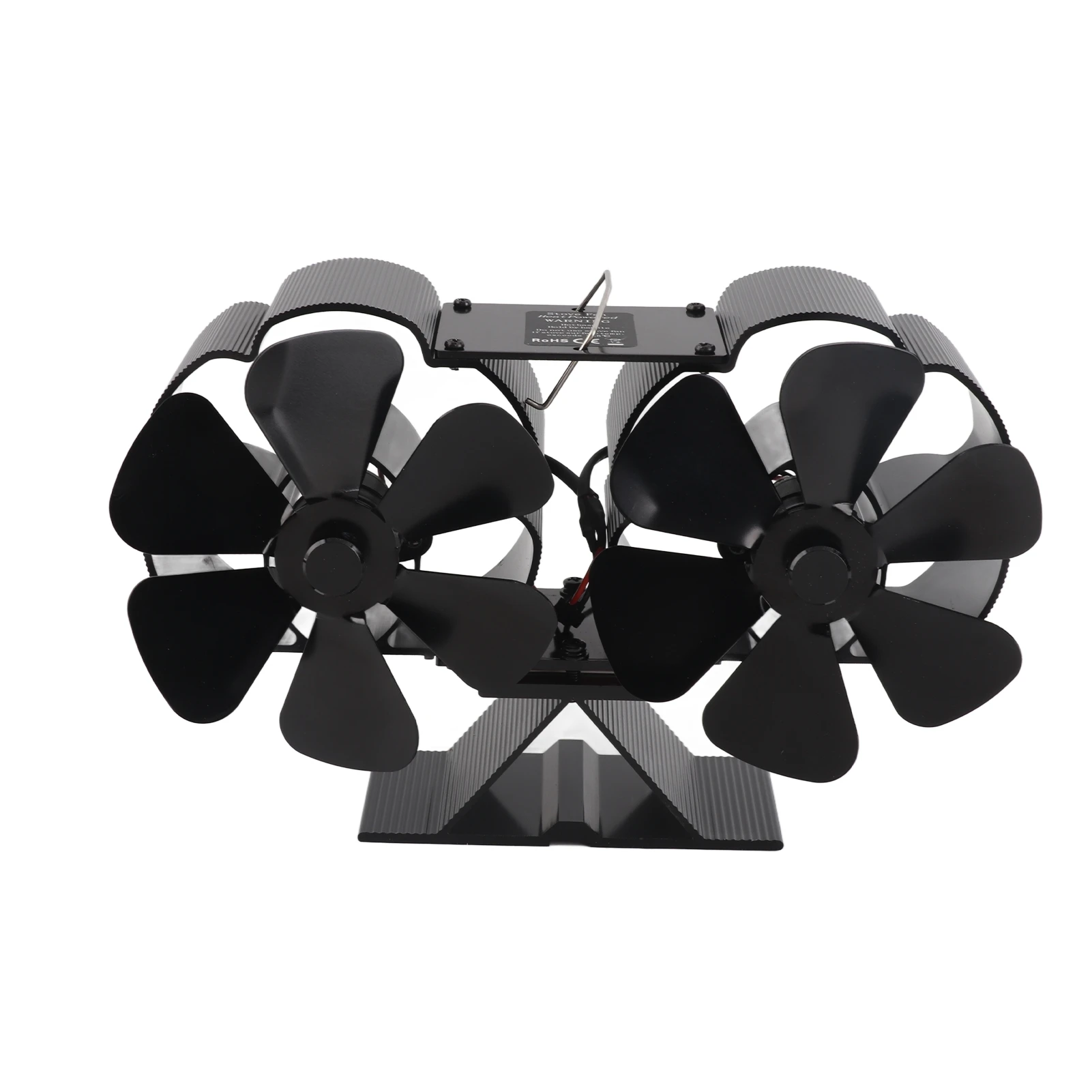 6 Blade Fireplace Fan Fireplace Fan Quiet Operating 180-220CFM 1400rpm Aluminum Alloy 6 Blade Heat Powered Wood Stove Fan
