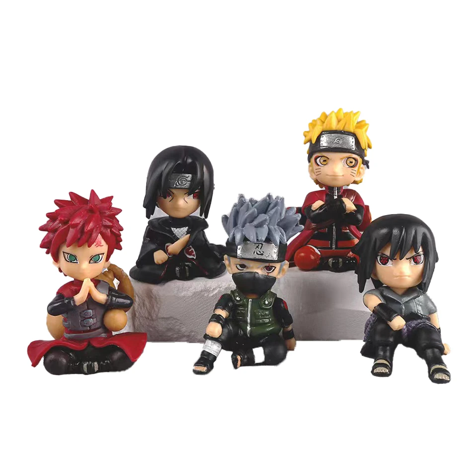 Figurines d'action NarAASakura, Uchiha Gaara Kakashi, modèle en PVC, figurine d'anime Auckland pour la décoration, jouets de collection cadeaux, ensemble de 5 pièces, 7cm