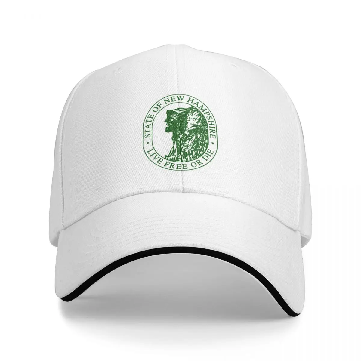 New Hampshire State Emblem - Live Free or Die Baseball Cap Beach Bag Streetwear Caps Male Women's