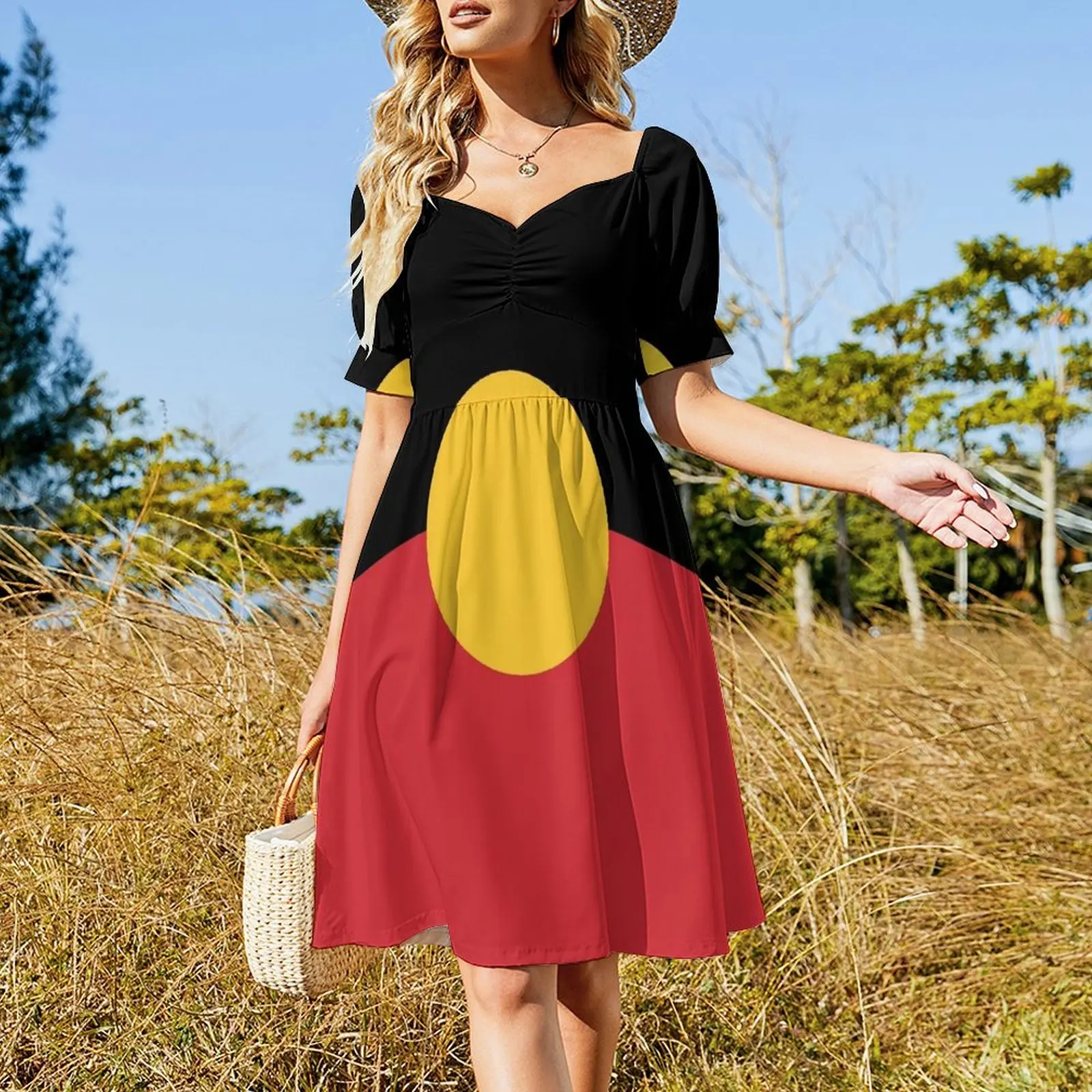 Australian Aboriginal Flag #9 Short Sleeved Dress dress for women 2025 dress party night Dresses Casual dresses