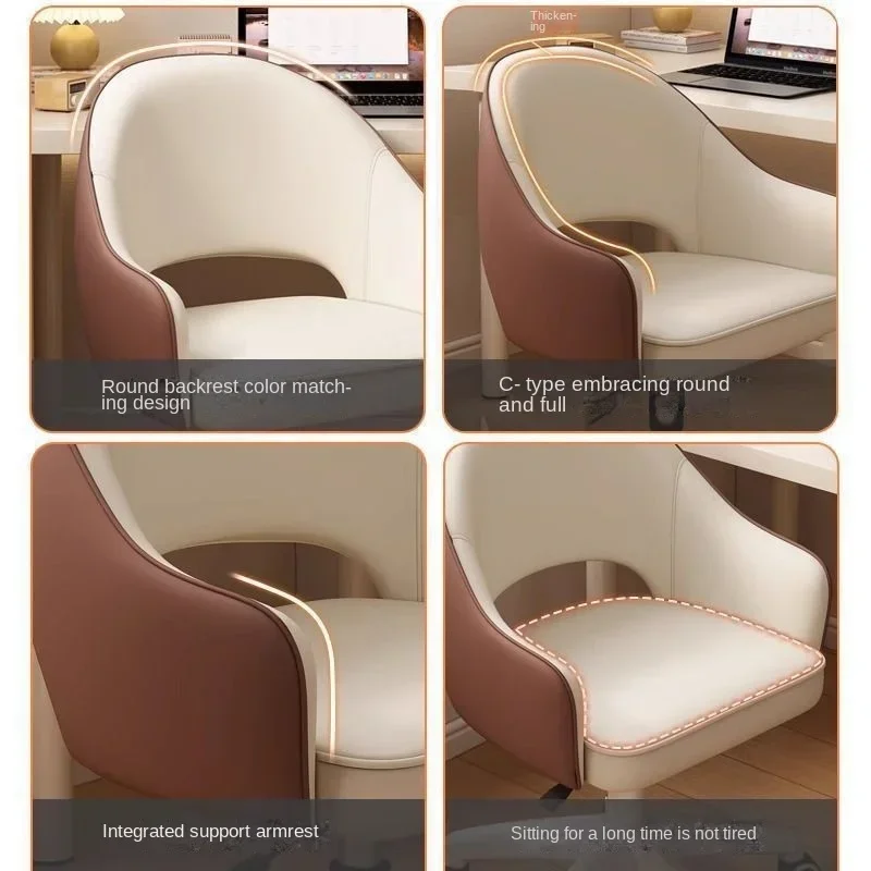 Computer Chair Swivel Chair Bedroom Makeup Dormitory Student Study Desk Backrest Living Room Office New