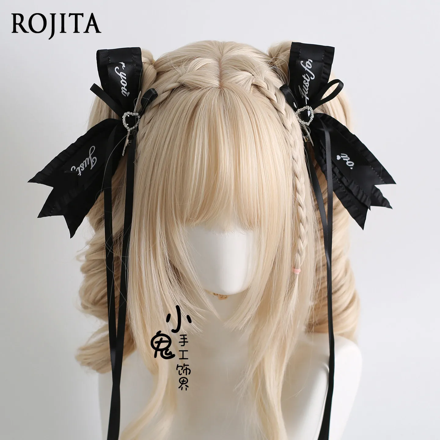 

Lolita Dark Doll Double Ponytail Hair Accessories Hot Girl Gothic Chain Hot Girl Mass-Produced Clip Hairpin Lolita Accessories