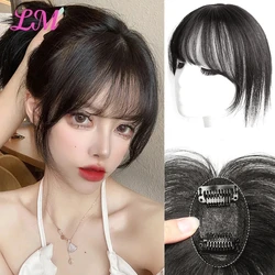 LM Synthetic 3D Air Bangs Hair Clip-In Bangs Extension Fake Fringe Natural False Bang Topper Hairpiece Invisible Clourse Bang