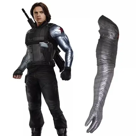 Inverno soldado armadura cosplay manopla mecânica bucky barnes capitão américa 3 filme prop réplica wearable