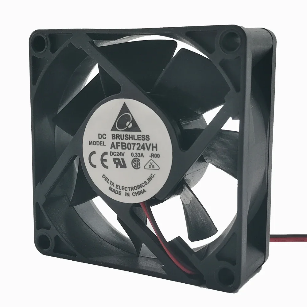 New and original Delta AFB0724VH 7025 DC24V 0.33a 7cm 70*70*25MM frequency converter double ball cooling fan