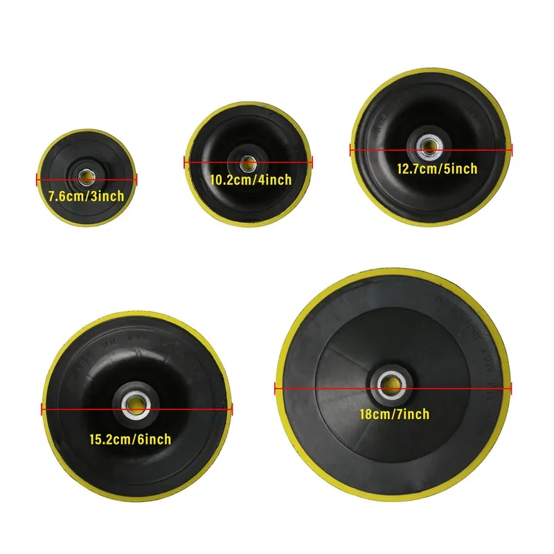 5PCS 7/6/5/4/3 zoll Auto Polieren Wachsen Polieren Rad Pad auto Polierer Kit für Auto M10/M14 Bohrer Stecker Autolack Pflege