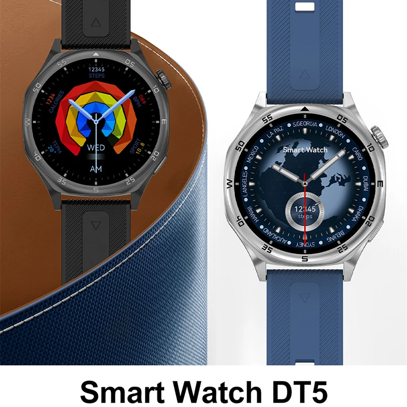 2025 New Watch DT5 Smart Watch Men 4GB Memory GPS NFC 1.48