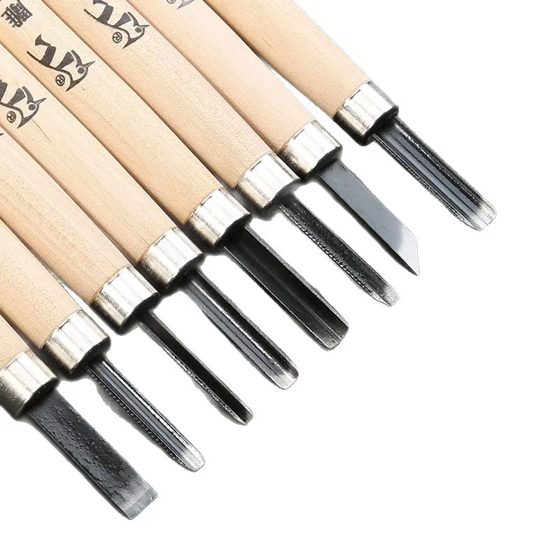 متعددة الوظائف اليدوية قطع الخشب طقم السكاكين المطاط ختم نحت سكين المستخدمة لختم النقش قطع الورق الجص المطاط الختم #5