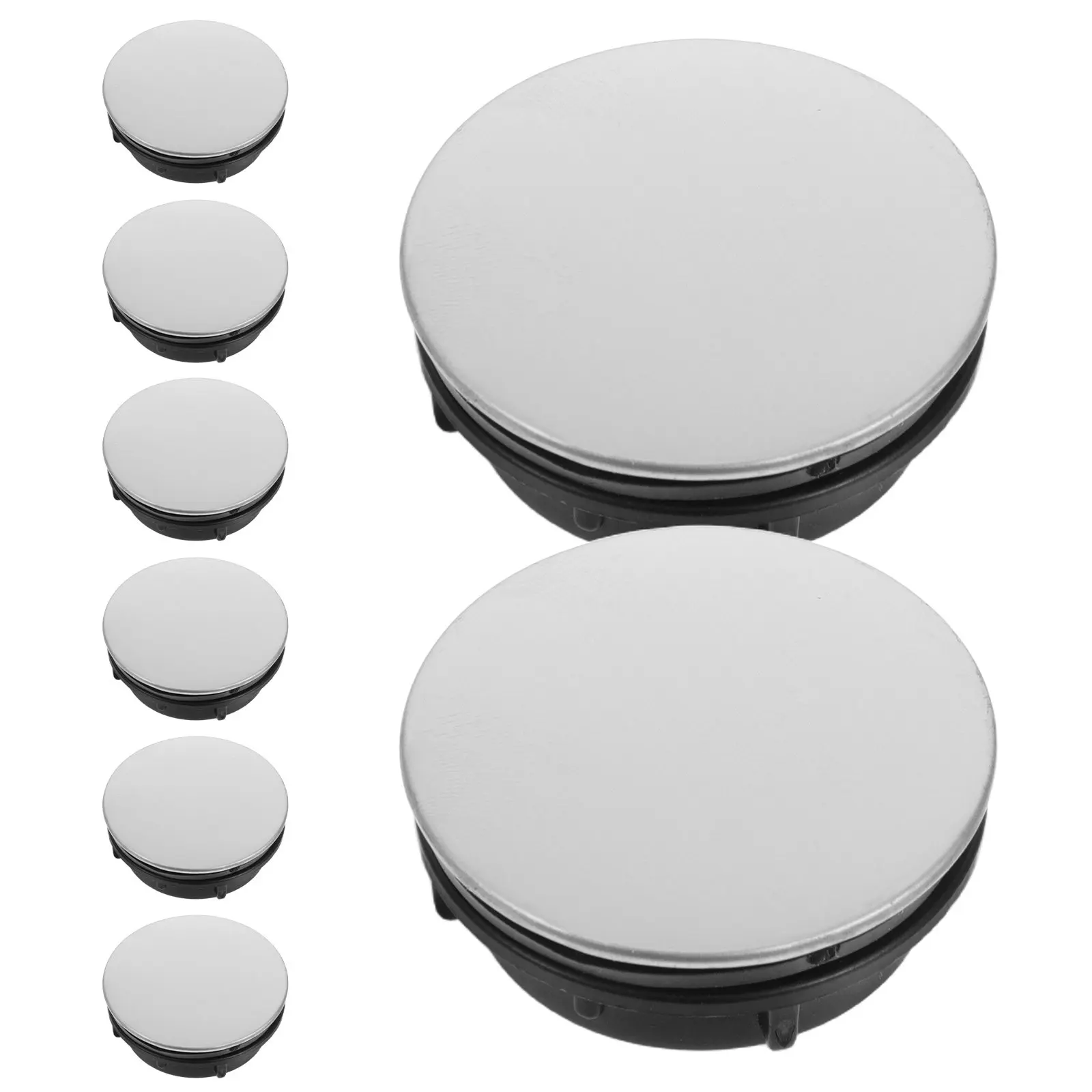 

8Pcs Stainless Steel Sink Hole Cover Cap 35Mm Universal Kitchen Faucet Soap Pump Hole Plug Deck Blanking Plate for Countertop