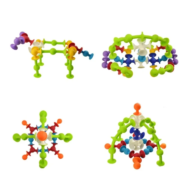 Petites ventouses assemblées Mayor intérieur, petite taille, ventouse en silicone, créativité dos, construction de nuits, jouet pour enfants, cadeau