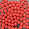 Red hard beads