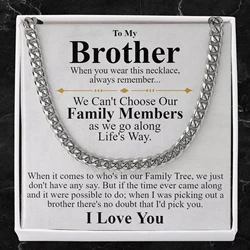 To My Brother Birthday Gift Necklace With Message Card