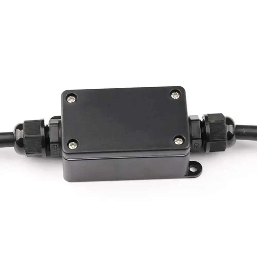 1Pcs With Terminal Waterproof Junction Box 450V IP66 Electrical Cable Wire Connector 2 Way Plastic Cable Wire Case