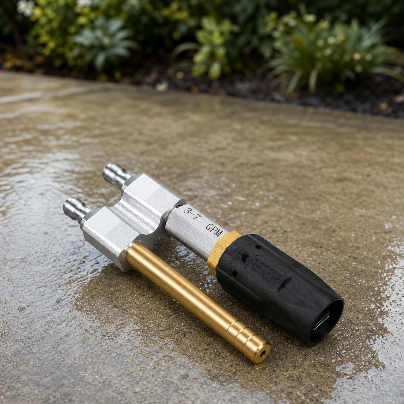 Pressure Washer Nozzle with Quick Connect Compact Dual Nozzle Connector Accessory Efficient for Car Washing, Driveway Cleaning