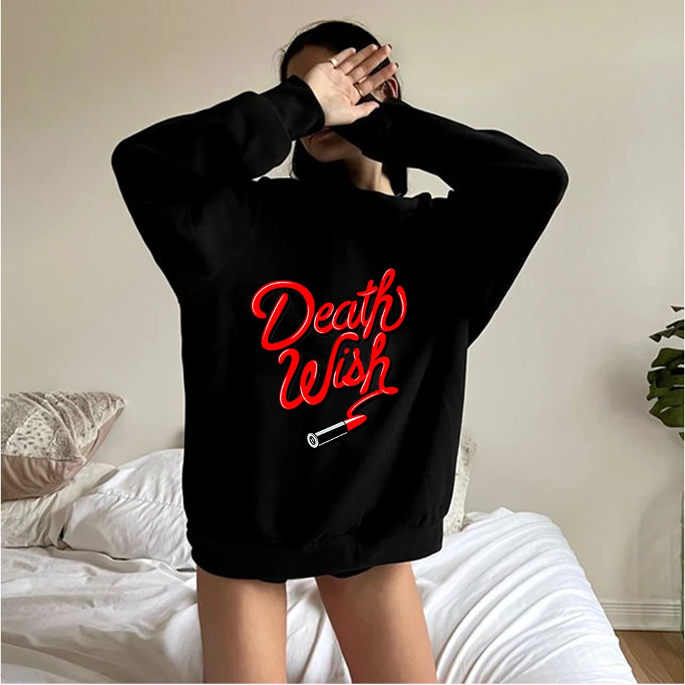 Make up Y2k Crew Neck Hoodie Vintage Merch Oversize Sweatshirt Fashion Funny Graphic Sweatshirt Casual Hoodie Shirts