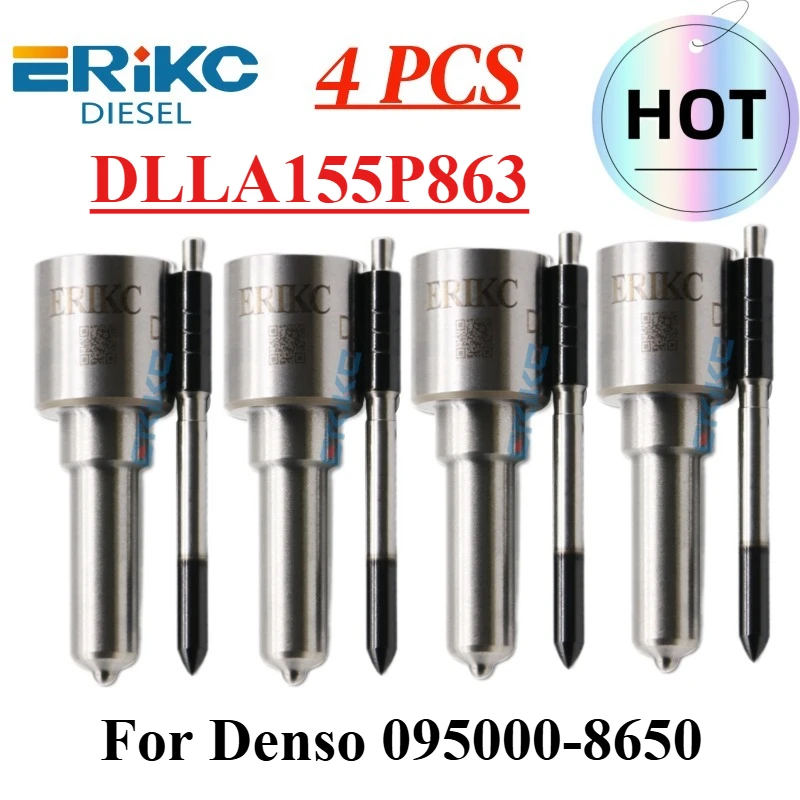 

4PC Diesel Injector Nozzle DLLA155P863 DLLA 155 P 863 Fuel Jet Spray Assy DLLA 155P863 093400-8630 for 095000-8650