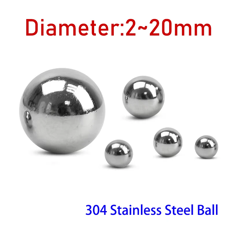 

500g 1 package 304 Stainless Steel Balls 2/2.381/2.5/2.8/3/3.175/3.5~20mm Solid Smooth Bearing Steel Ball Spherical Bead Balls