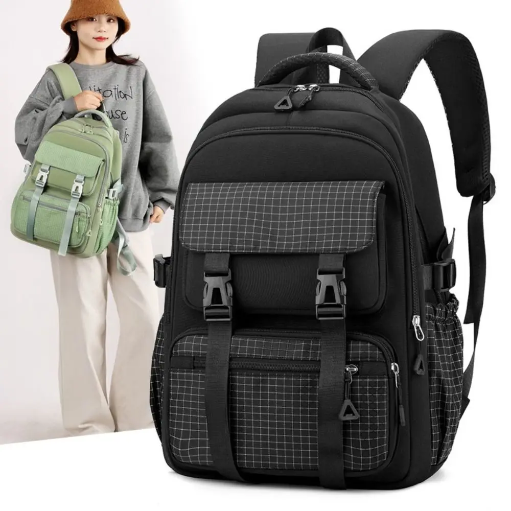 

Multi-Compartment Student Backpack Waterproof Large Capacity School Bag Lightweight Casual Travel Laptop Rucksack