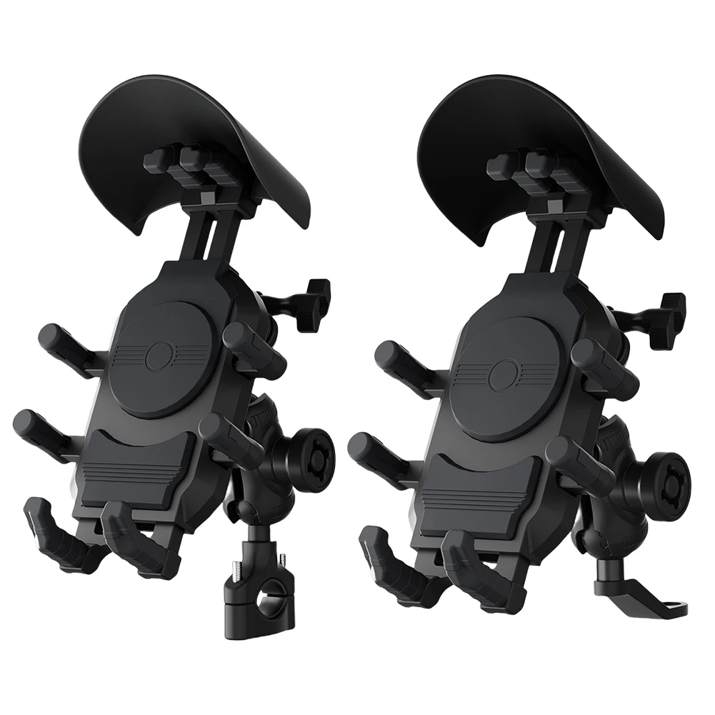 Small Helmet Rider Bicycle Umbrella Phone Bracket Anti-Vibration Mini Cell Phone Holder Hat Portable Mini Parasol Phone Support