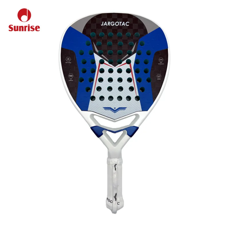 SA008 Carbon Fiber 3K/12K/18K Professional Padel Racket Eva Core Custom OEM Teardrop Shape 260x260mm 360g