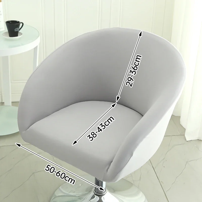 Semi-Circular Chair Cover Elastic Dining Chairs Slipcovers Accent Curved Chairs Dustproof Covers Armchair Seat Case Home Decor