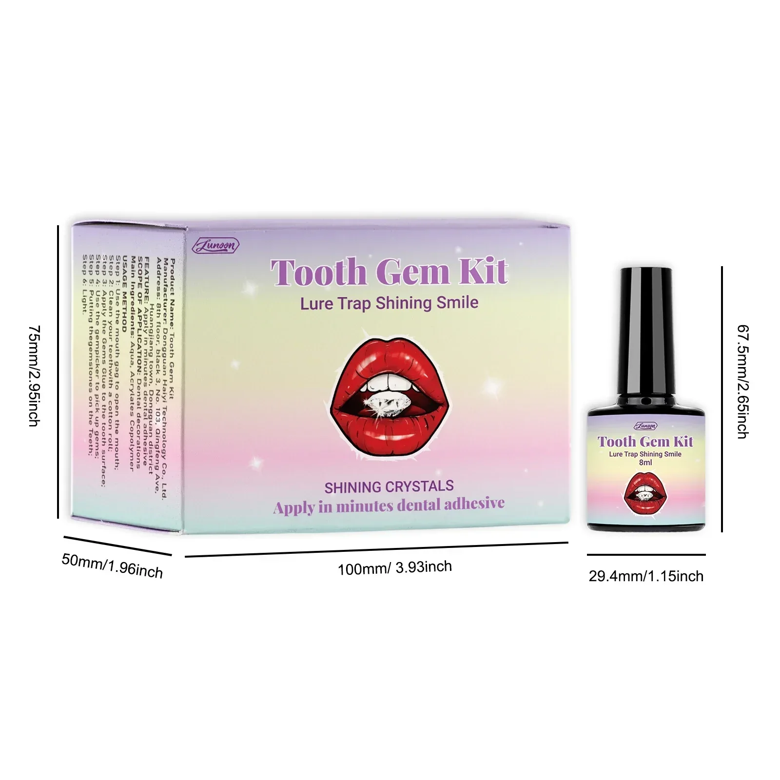 لتقوم بها بنفسك زخرفة الأسنان مع علاج الضوء الغراء المهنية الأسنان لاصق جوهرة بلورات الديكور سهلة لإزالة للجنسين الأسنان ديسمبر #6