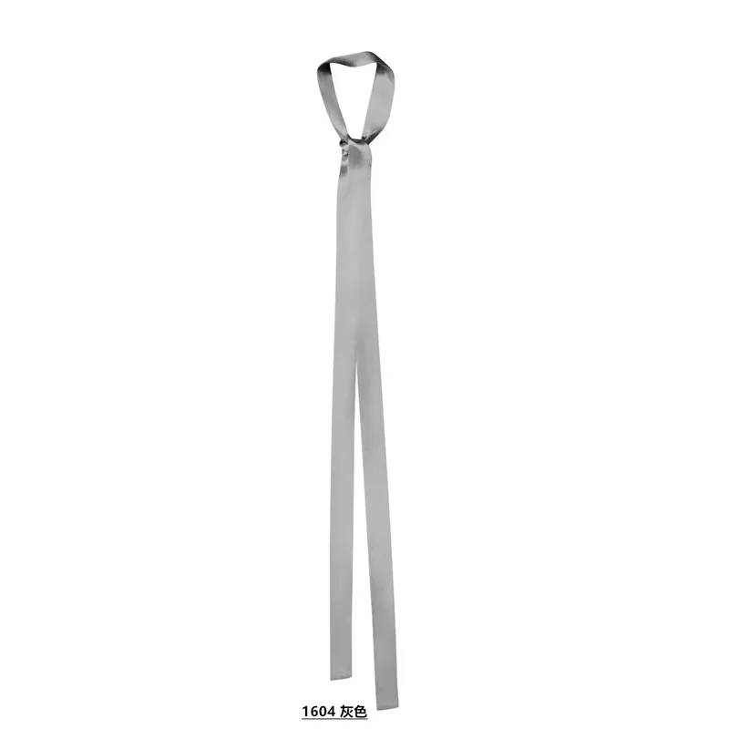 160 cm X 2,5 cm Sciarpa di seta tinta unita Sciarpa di moda per le donne Testa Sciarpa magra Borsa a manico lungo Sciarpe Avvolge