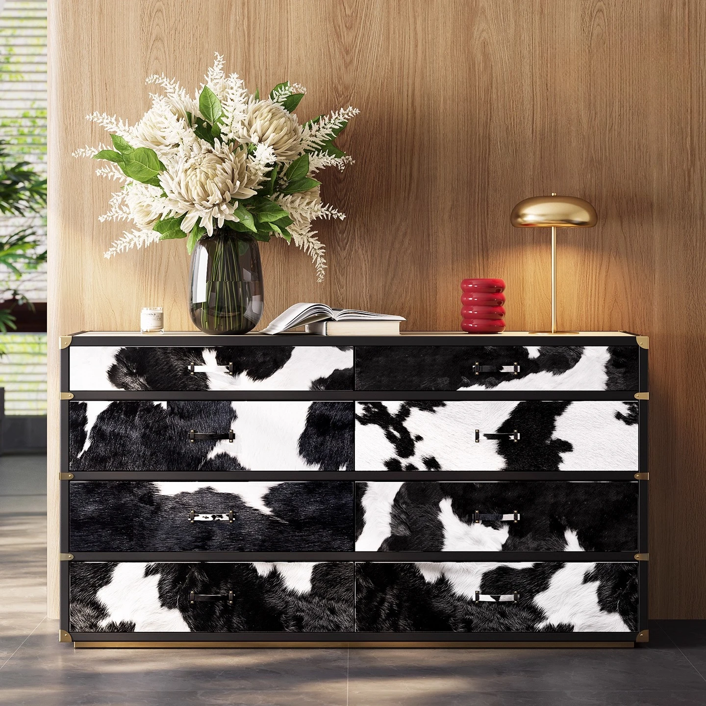 

Легкий роскошный сундук, современный роскошный дом, высококачественное хранилище ювелирных изделий из молочной воловьей кожи, входной шкаф