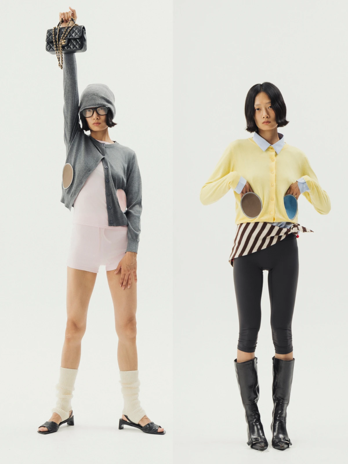 

hinewaable Woolen Beau Patch ket Knitted Open Cardigan Women's Cleanfit Sle Regular Thin Autumn Wear