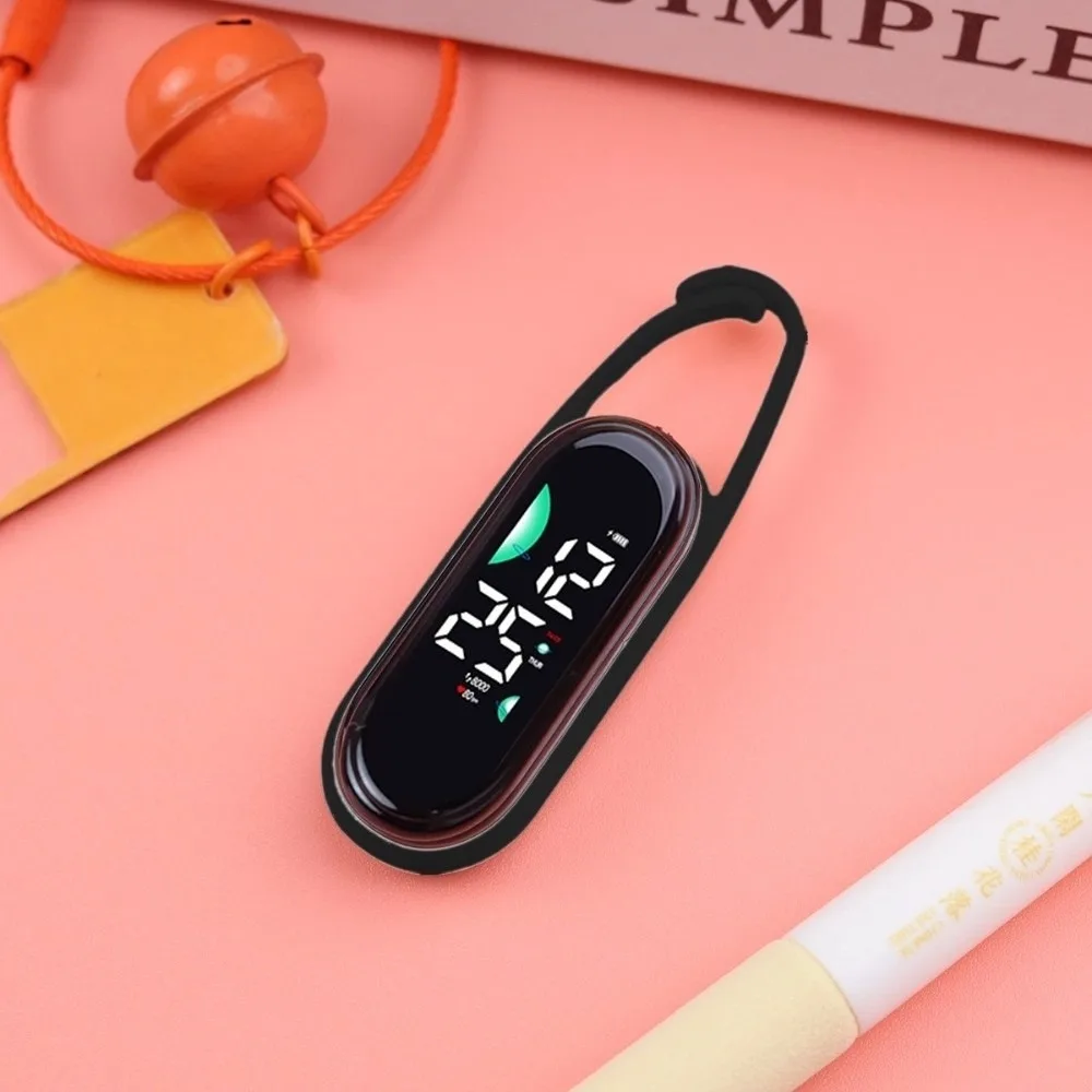 ساعة معلقة إلكترونية LED محمولة بشاشة عرض رقمية ساعة جيب على شكل جيب مقاومة للماء وساعة جيب مضيئة