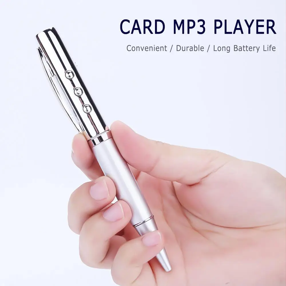 1~10PCS Usb Writable Pen  Player Mini Pen Design Plug-in Card Lossless Sound Button Control 3.5mm Supportstf Card Mp3