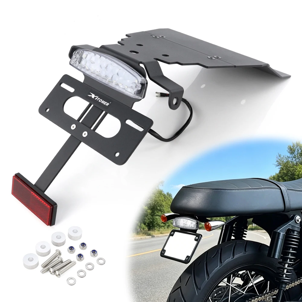 License Plate Holder Bracket Rear Tail Tidy Fender Eliminator Kit Bonneville T100/ SE/ SCRAMBLER/ THRUXTON 2001-2015 For Triumph