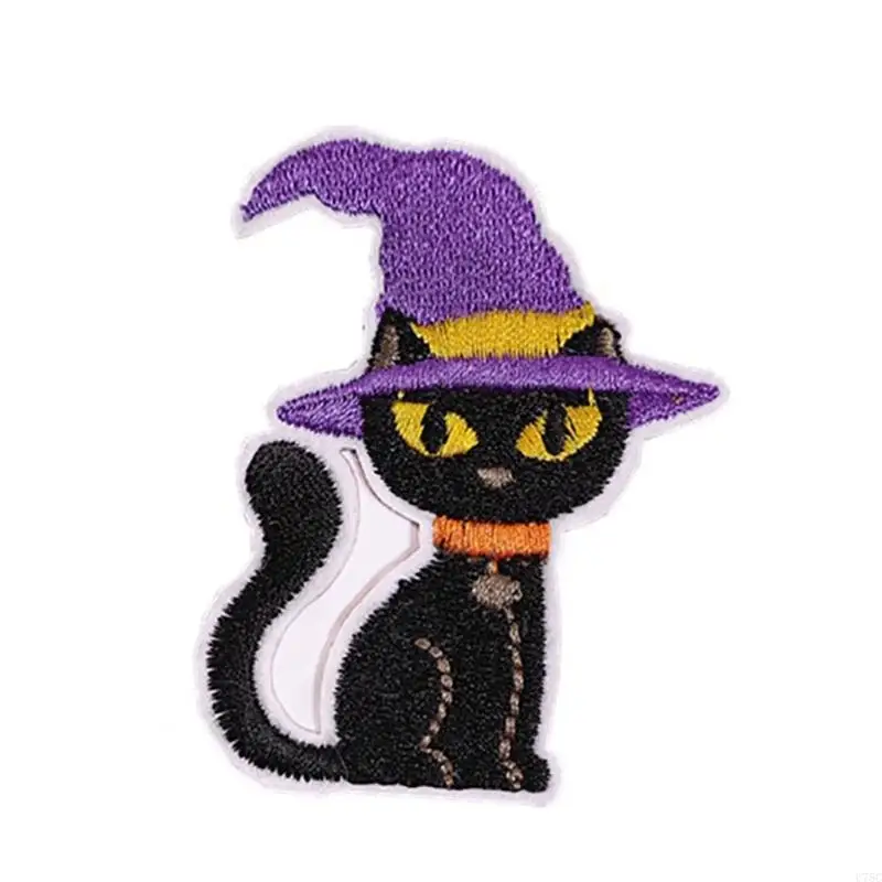U75C Halloween Sew on Patch Exquisite Emelcodery с наклейкой с тыквой, пауком и летучими мышами