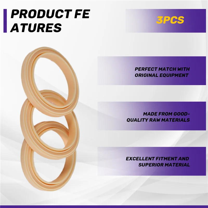 A05G-3Pack Silicone Steam Ring, Grouphead Gasket 54Mm Parts For Breville Espresso Machine 878/870/860/840/810/500/450/ Sage 500/