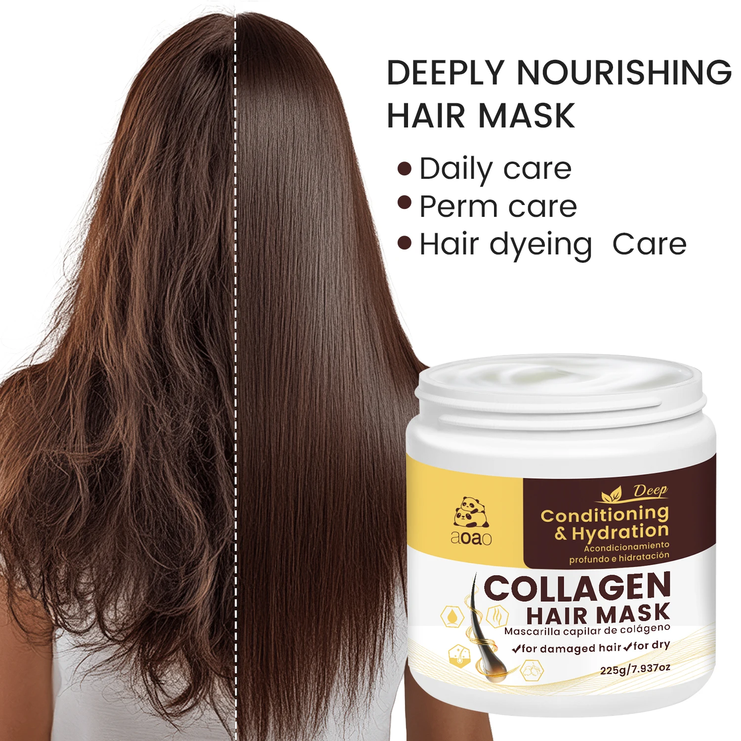 

Argan Oil Moisturizing Hair Care Deep Repairing Paste for Dry Hair, Unisex Adult