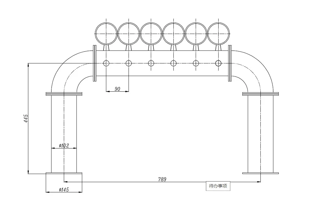 Tower for beer machine cooler 6 ways with LED Bronze color dispenser