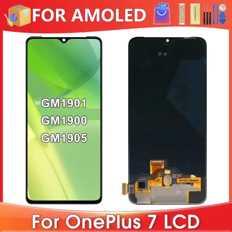 6.41''For OnePlus 7 For AMOLED 1+7 GM1901 GM1900 GM1905 GM1903 LCD