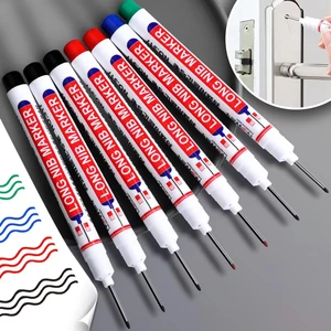 4Pcs/Set 20mm Deep Hole Long Nib Head Markers For Metal Perforating Pen Waterproof Bathroom Woodworking Decoration Multi-Purpose