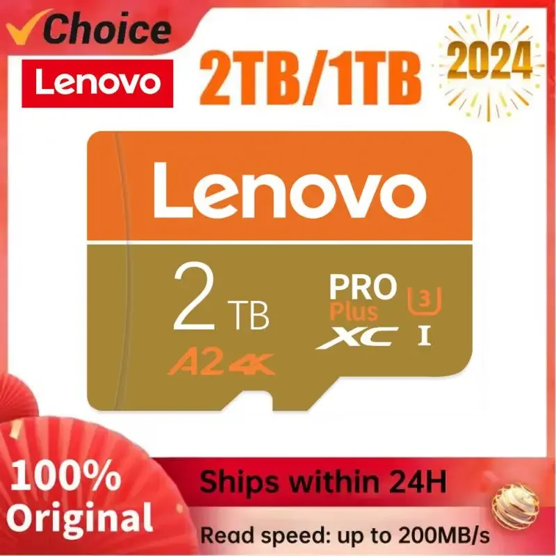 Lenovo Secure Digital Memory Card 128GB 64GB Camera SD Flash Memory Card 2TB For Digital SLR Camera Camcorder U3 Mini TF Card