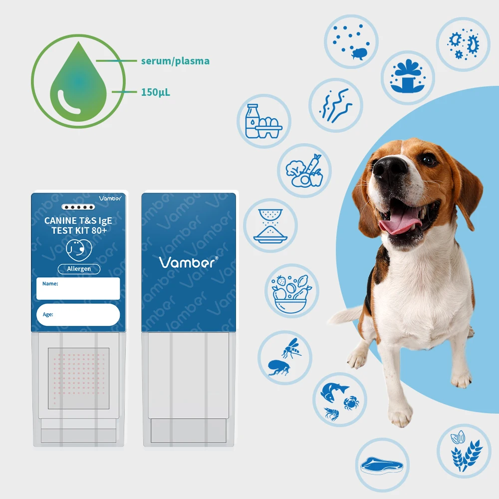Dog Quick Check Allergy Stool Allergic Rapid Test Kit IgE Can Detect 80 Allergy Substances Veterinary Product