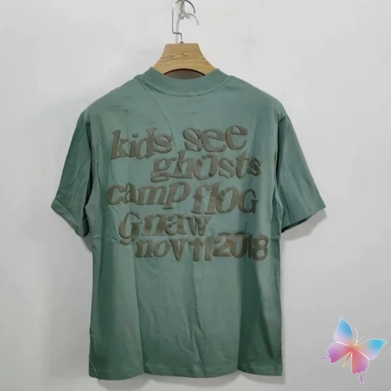 Lucky Me I See Ghosts Tees Summer Street Kanye West T-shirt Love Foam Print Cotton Short Sleeve Casual Loose CPFM Men Women Tops