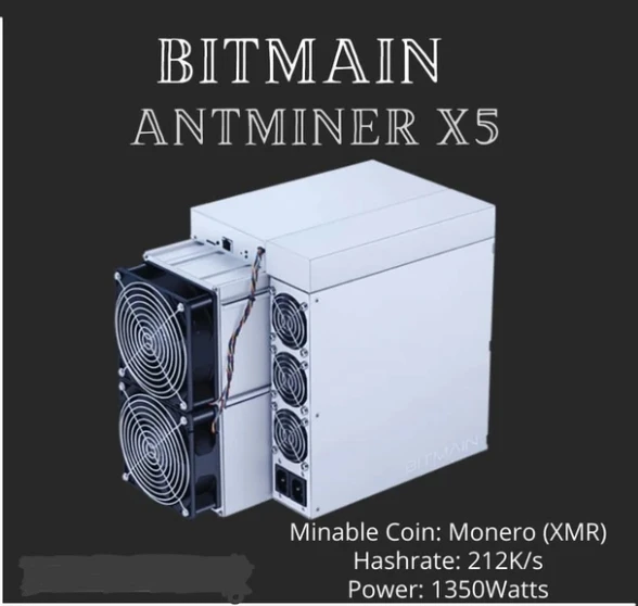 

NEW Free Shipping Bitmain Antminer X5 212K 1350W Minecraft Antminer Miniso Asic Asik Asics XMR Crypto minling MINER