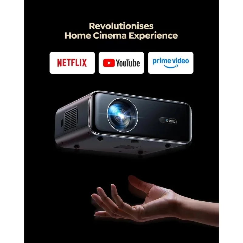 New Portable Smart Home Projector 4K Supported AI E‑Focus Dolby Audio Built‑in Apps WiFi Bluetooth Outdoor Cinema Projector with