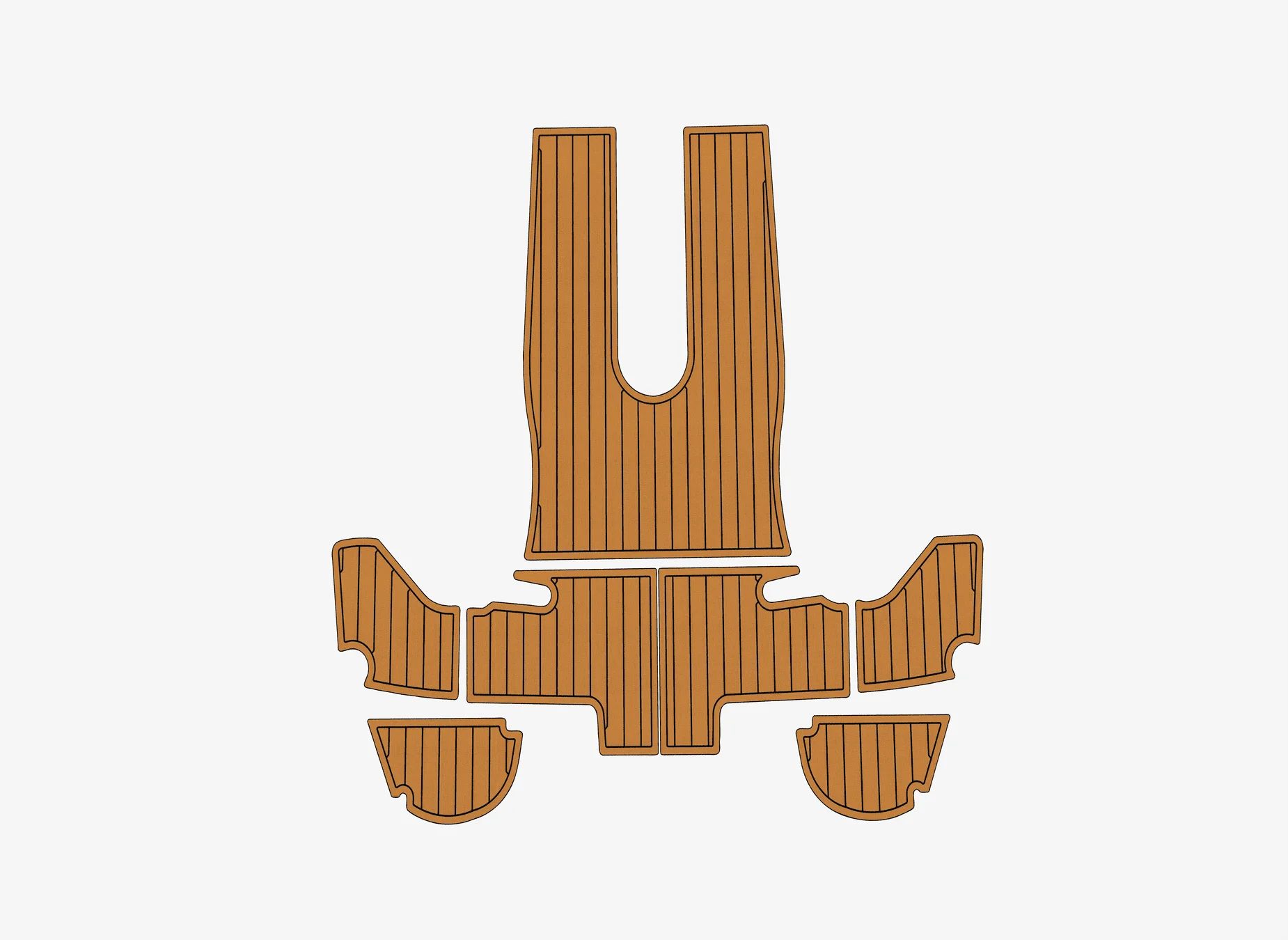 

Нескользящий коврик из морского искусственного тикового EVA - 2008-2013 Hunter 45 Deck Salon, самоклеящаяся подушка для палубы лодки 1/4 дюйма (6 мм) для кабины и палубы