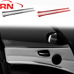 For BMW 3 Series E90 2005-2012 Modified Carbon Fiber Front Door Panel Trim Interior Accessories Piano Black Decorative Sticker