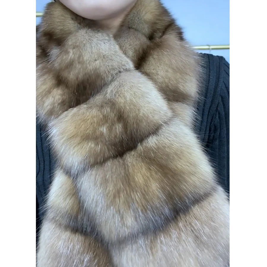 Winter Scarf For Women Natural Fox Fur Scarf For Women Best Selling Warm Winter Genuine Fur Scarf 2023