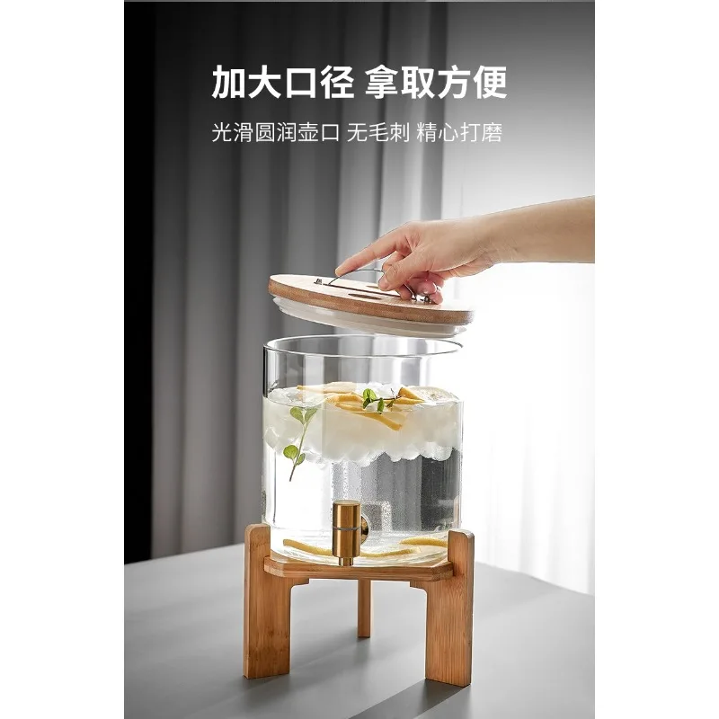 

3.5-8L Buffet Juice Tripod Juice Barrel with Faucet Beer Cold Drink Barrel Small Beverage Machine High Temperature Resistant