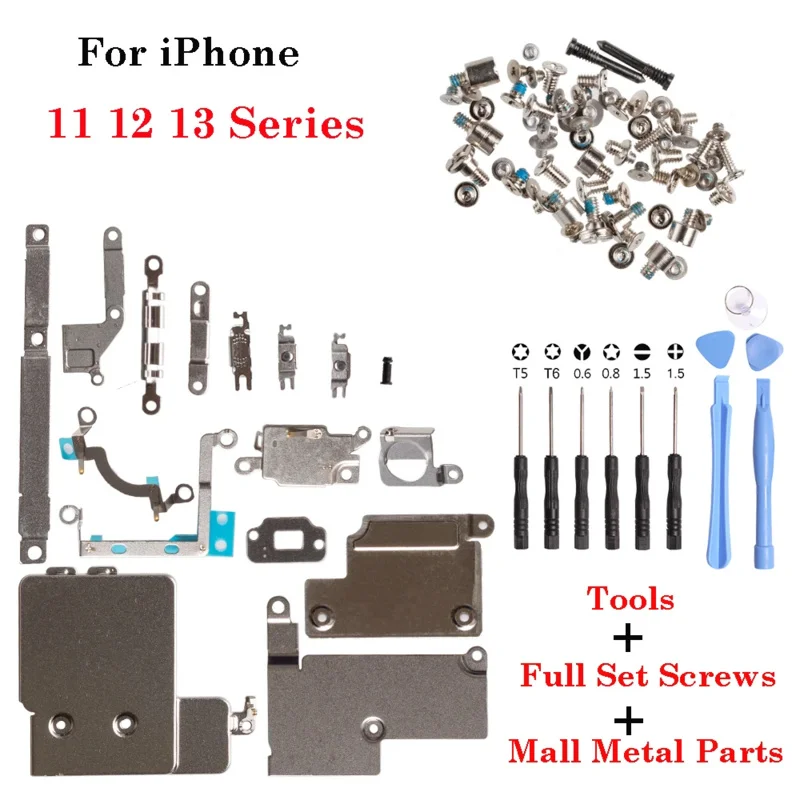 

1Set full set small metal internal bracket parts accessories full set screws for iPhone 11 12 13 Pro Max mini