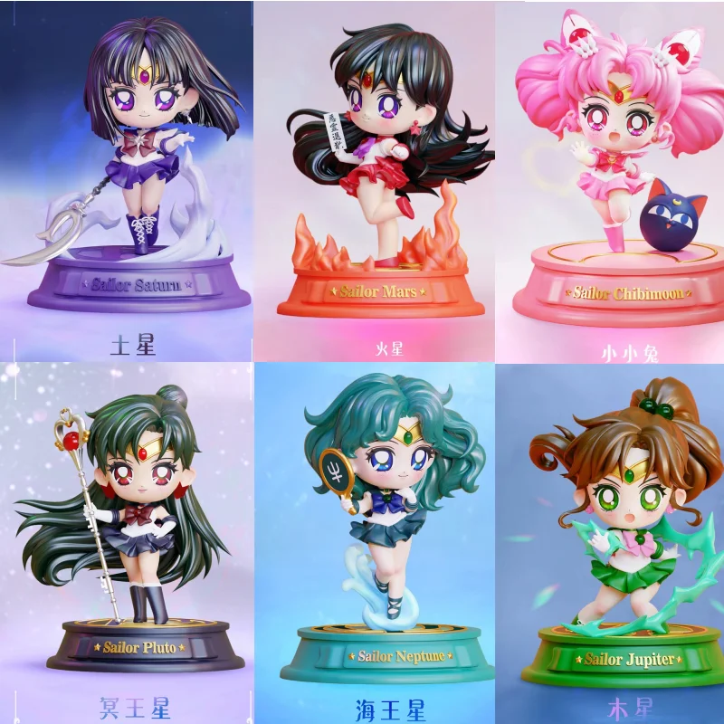 

Pre-sale How Cute Q-version Sailor Moon Hc5mx Gk Anime Figure Jupiter Venus Saturn Pluto Mars Little Rabbit Model Toy Gifts