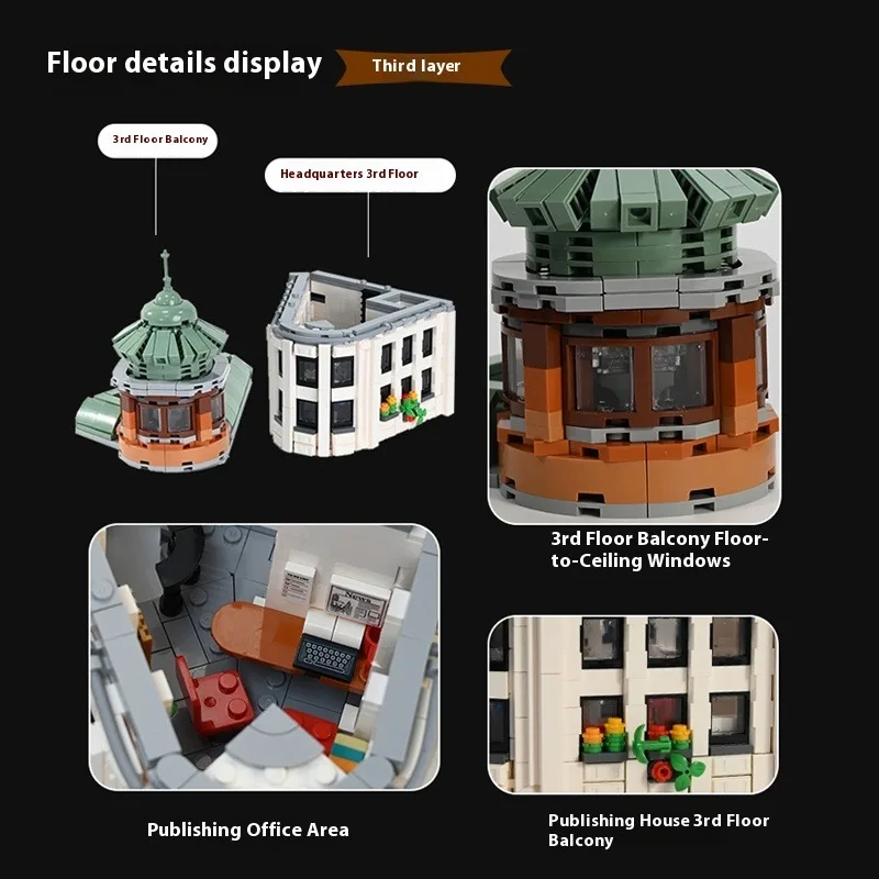 4500 ELEMENTÓW Flatiron Building Zestaw Budynków Miejskich 12 Figurki Architektura Miejska Modułowe Klocki Model Zestaw Zabawek Prezent na Boże Narodzenie